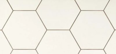 Hexagonal tile shape in porcelain