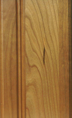 Natural finish on cherry wood